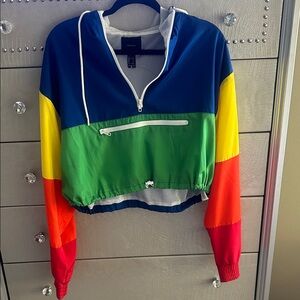 Forever 21 Multicolor Hooded Jacket